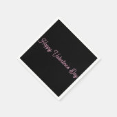 Paper Napkins Black Happy Valentine's Day Serviette (Ecke)