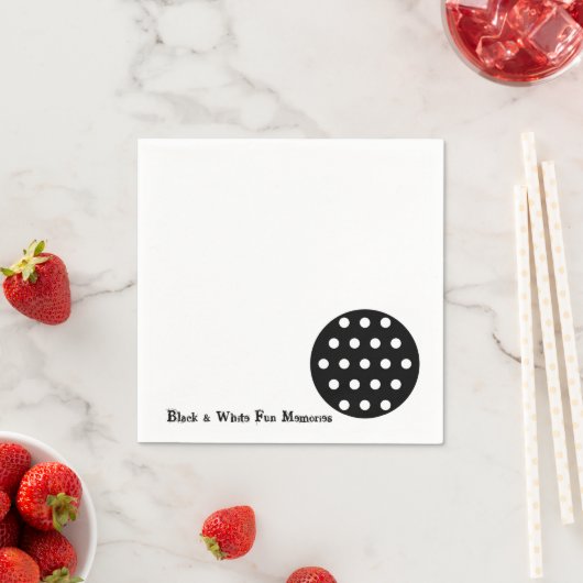 Paper Napkins, Black & White Fun Erinnerungen Serviette (Beispiel)