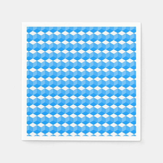 Paper Napkins - Blockmuster in drei Schattierungen Serviette (Vorderseite)