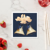 Paper Napkins Blue Christmas Jingle Bells Serviette (Beispiel)