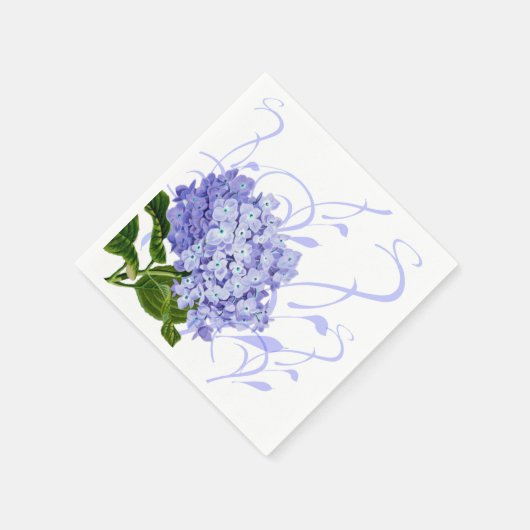 Paper Napkins Blue Hydrangea Paper Dinner Napkins Serviette (Ecke)