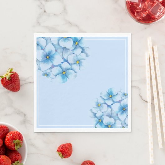 Paper Napkins-Blue Hydrangeas Serviette (Beispiel)