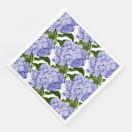 Paper Napkins-Blue Hydrangeas Serviette (Ecke)
