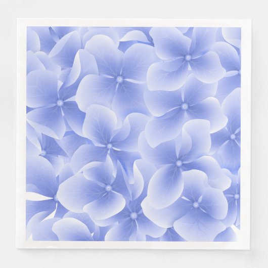 Paper Napkins-Blue Hydrangeas Serviette (Vorderseite)
