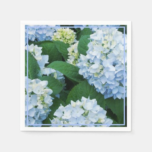 Paper Napkins-Blue Hydrangeas Serviette (Vorderseite)