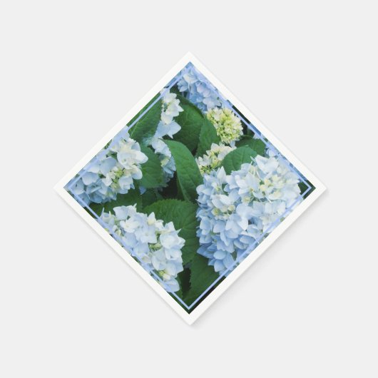 Paper Napkins-Blue Hydrangeas Serviette (Ecke)