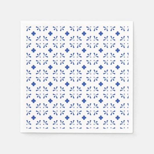 Paper Napkins Blue White Delft Dekoration Chinoise Serviette (Vorderseite)