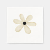 Paper Napkins, Blume Beige Floral Serviette (Vorderseite)