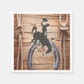 Paper Napkins, Cowboy Horse Wood Rope Serviette (Vorderseite)