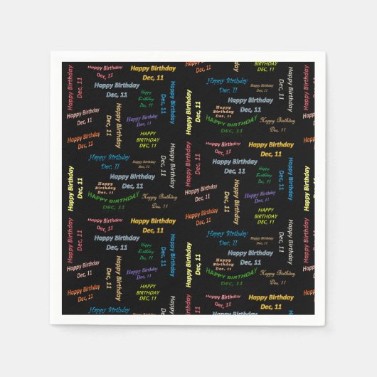 Paper Napkins Dezember, 11 Geburtstag Serviette (Vorderseite)