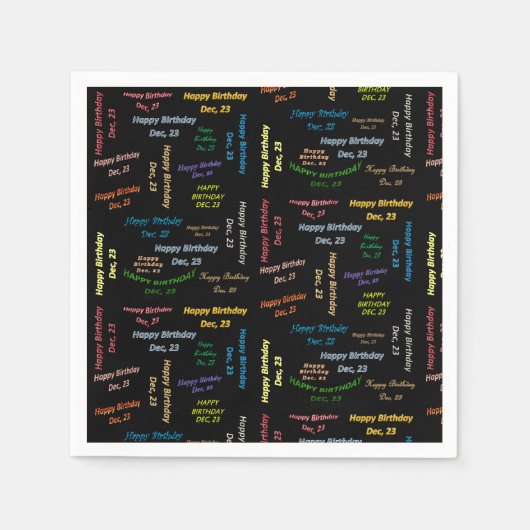 Paper Napkins Dezember, 23 Geburtstag Serviette (Vorderseite)