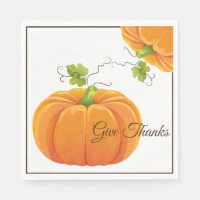 Paper Napkins-Erntedank Pumpkin