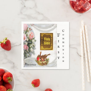 Paper Napkins, Erste Kommunion Heilige Bibel Serviette