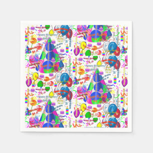 Paper Napkins Februar, 25 Geburtstag Serviette
