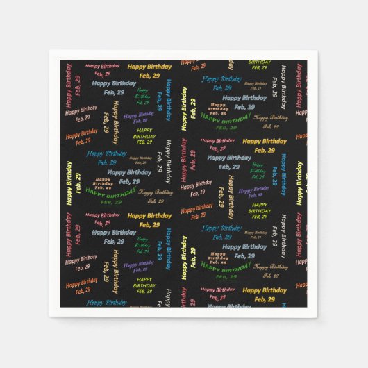 Paper Napkins Februar, 29 Geburtstag Serviette (Vorderseite)