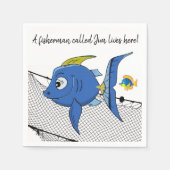 Paper Napkins, Fisherman Fishing Napkins Serviette (Vorderseite)