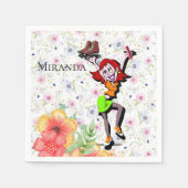 Paper Napkins, florale Skaten Serviette (Vorderseite)