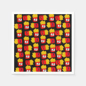 Paper Napkins, French Fries Black Serviette (Vorderseite)