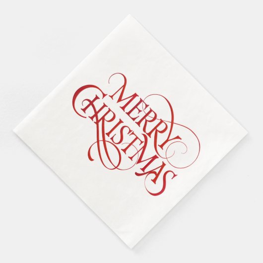Paper Napkins - Frohe Weihnachts-Rot Serviette (Ecke)