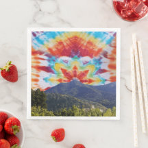 Paper Napkins Gefärbte Krawatte Mt Tamalpais Sky D
