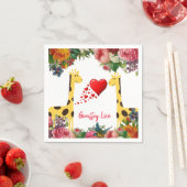 Paper Napkins, Giraffe-Liebe Serviette (Beispiel)