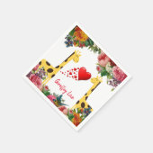 Paper Napkins, Giraffe-Liebe Serviette (Ecke)