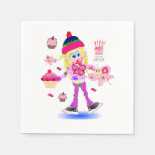 Paper Napkins, glücklich zum Geburtstag Butterfly Serviette (Vorderseite)