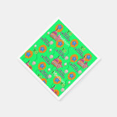 Paper Napkins, Happy 10. Geburtstag Balloons Grünb Serviette (Ecke)