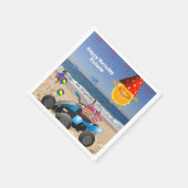 Paper Napkins, Happy Birthday African Boy Beach Serviette (Ecke)