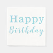 Paper Napkins, Happy Birthday Baby Blue Serviette (Vorderseite)