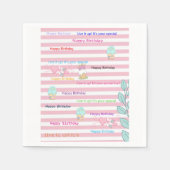 Paper Napkins, Happy Birthday Celebrate Pink Serviette (Vorderseite)