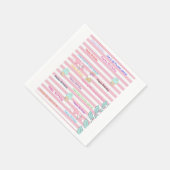 Paper Napkins, Happy Birthday Celebrate Pink Serviette (Ecke)