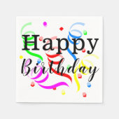 Paper Napkins, Happy Birthday Confetti Serviette (Vorderseite)