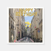 Paper Napkins, Happy Birthday Frankreich Katzen Serviette (Vorderseite)