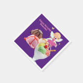 Paper Napkins, Happy Birthday Ice Cream Fairy Serviette (Ecke)