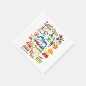 Paper Napkins, Happy Birthday Karneval Circus Serviette (Ecke)