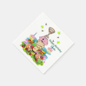 Paper Napkins, Happy Birthday Pink Cupcake Serviette (Ecke)