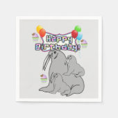Paper Napkins, Happy Birthday Siegel Balloons Serviette (Vorderseite)