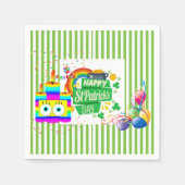 Paper Napkins, Happy Birthday St. Patrick's Day Serviette (Vorderseite)