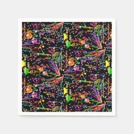 Paper Napkins, Happy New Year 2019 Serviette (Vorderseite)