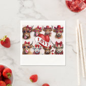 Paper Napkins Happy Valentine's Day Cows Serviette (Beispiel)