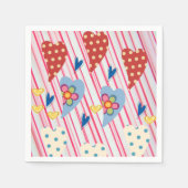 Paper Napkins, Hearts Napkins Serviette (Vorderseite)