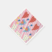Paper Napkins, Hearts Napkins Serviette (Ecke)