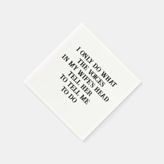 Paper Napkins Husband Wife's Joke Serviette (Ecke)