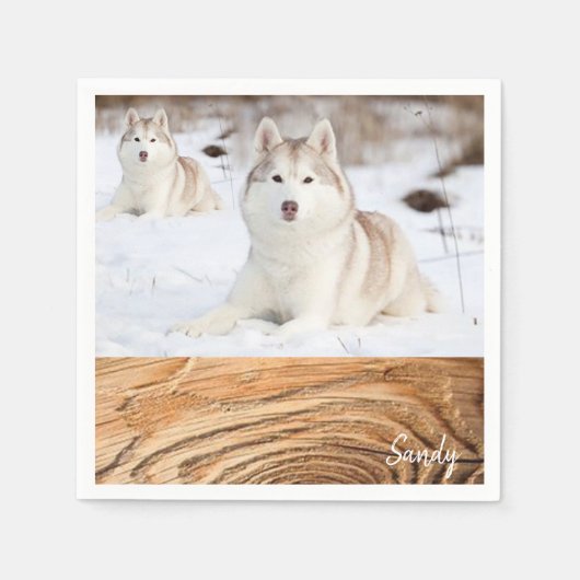 Paper Napkins, Husky Serviette (Vorderseite)