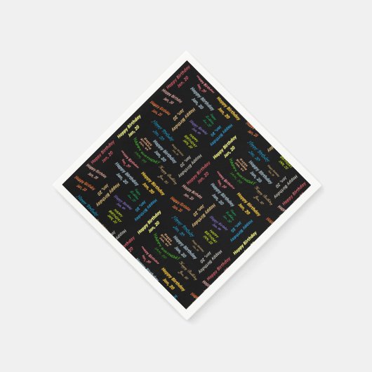 Paper Napkins Januar, 20 Geburtstag Serviette (Ecke)