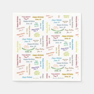 Paper Napkins Juni, 10 Geburtstag Serviette