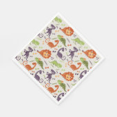 Paper Napkins - Kids Liebe Dinosaurier's Serviette (Ecke)