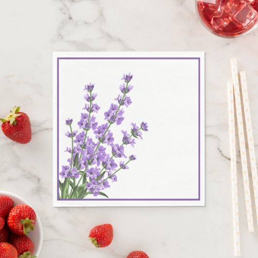 Paper Napkins-Lavender Napkins Serviette (Beispiel)