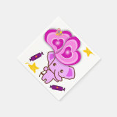Paper Napkins, Lila Elefant Napkins Serviette (Ecke)